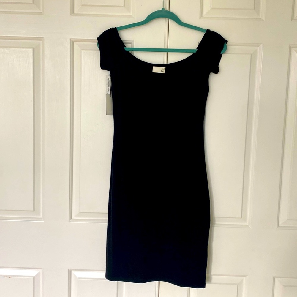 Black knit dress